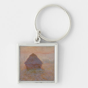 Claude Monet Grainstack, Sun in the Mist Key Ring