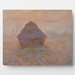Claude Monet   Grainstack, Sun in the Mist Plaque