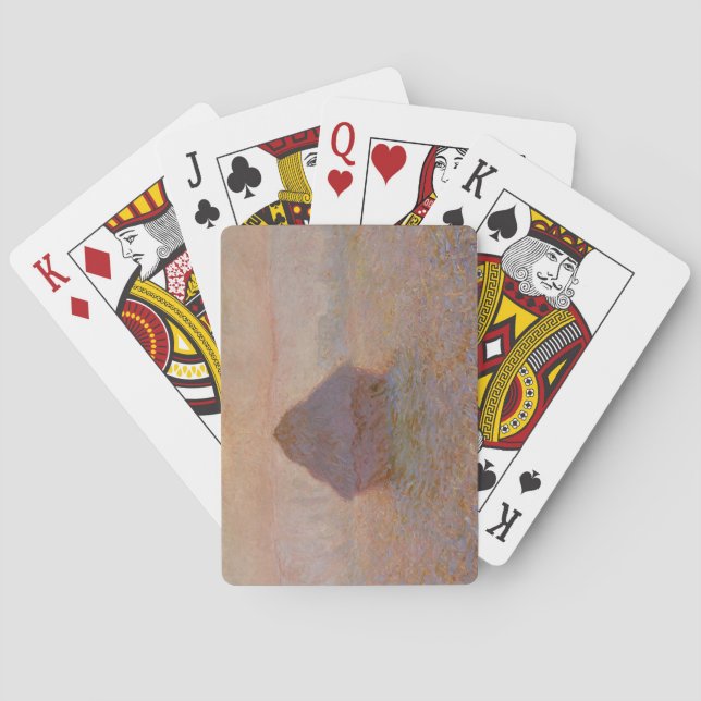 Claude Monet | Grainstack, Sun in the Mist Playing Cards (Back)