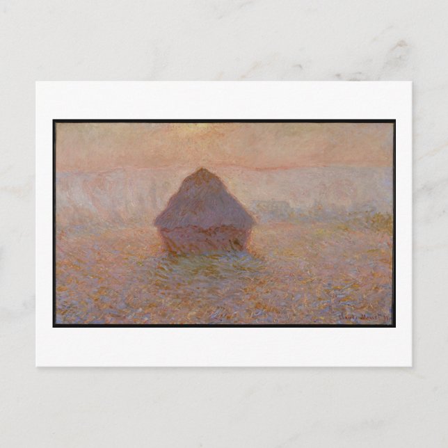Claude Monet | Grainstack, Sun in the Mist Postcard (Front)
