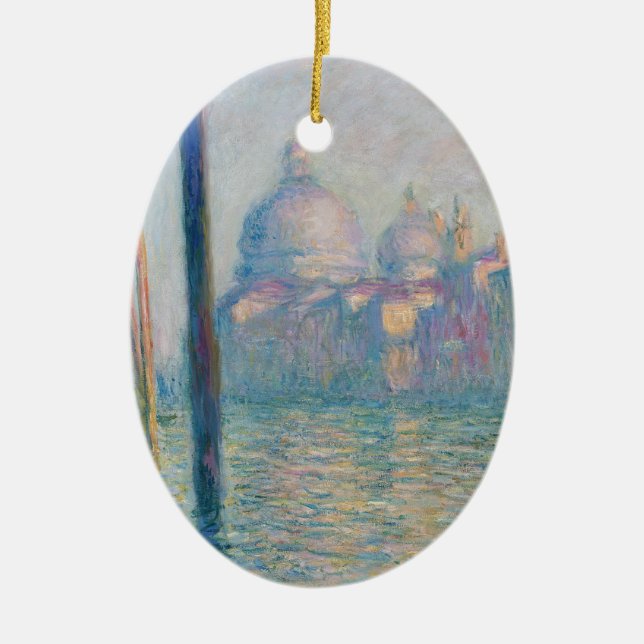 Claude Monet Grand Canal Venice Italy Travel Ceramic Ornament (Front)