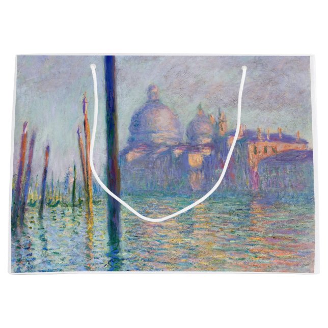 Claude Monet - Grand Canal, Venice Large Gift Bag (Front)