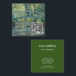 Claude Monet - Green Harmony - QR Code Square Business Card<br><div class="desc">Water Lily pond,  Green Harmony / Le Bassin aux Nympheas,  Harmonie Verte by Claude Monet in 1899</div>