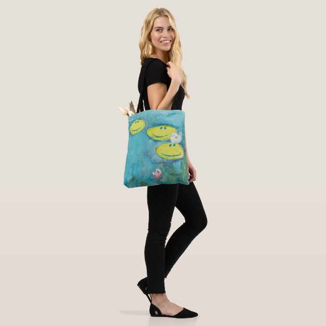 Claude Monet Happy Faces Tote Bag (On Model)