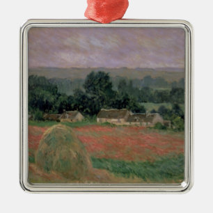 Claude Monet Haystack at Giverny, 1886 Metal Tree Decoration
