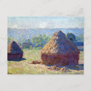 Claude Monet Haystack, End of the Summer Postcard