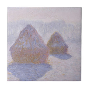 Claude Monet Haystacks Effect of Snow and Sun Ceramic Tile