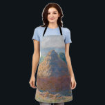 Claude Monet - Haystacks, end of Summer Apron<br><div class="desc">Haystacks,  end of Summer / Meules,  fin de l'ete - Claude Monet,  Oil on Canvas,  1891</div>