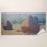 Claude Monet - Haystacks, end of Summer Beach Towel<br><div class="desc">Haystacks,  end of Summer / Meules,  fin de l'ete - Claude Monet,  Oil on Canvas,  1891</div>