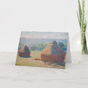 Claude Monet - Haystacks, end of Summer Card