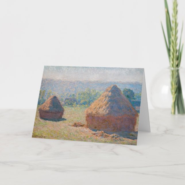 Claude Monet - Haystacks, end of Summer Card (Front)