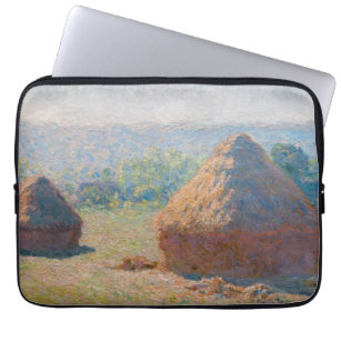 Claude Monet - Haystacks, end of Summer Laptop Sleeve