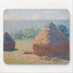 Claude Monet - Haystacks, end of Summer Mouse Pad
