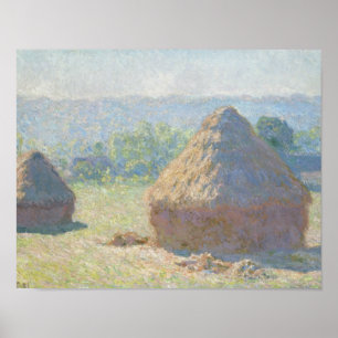 Claude Monet - Haystacks, End of Summer Poster
