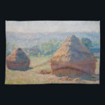 Claude Monet - Haystacks, end of Summer Tea Towel<br><div class="desc">Haystacks,  end of Summer / Meules,  fin de l'ete - Claude Monet,  Oil on Canvas,  1891</div>