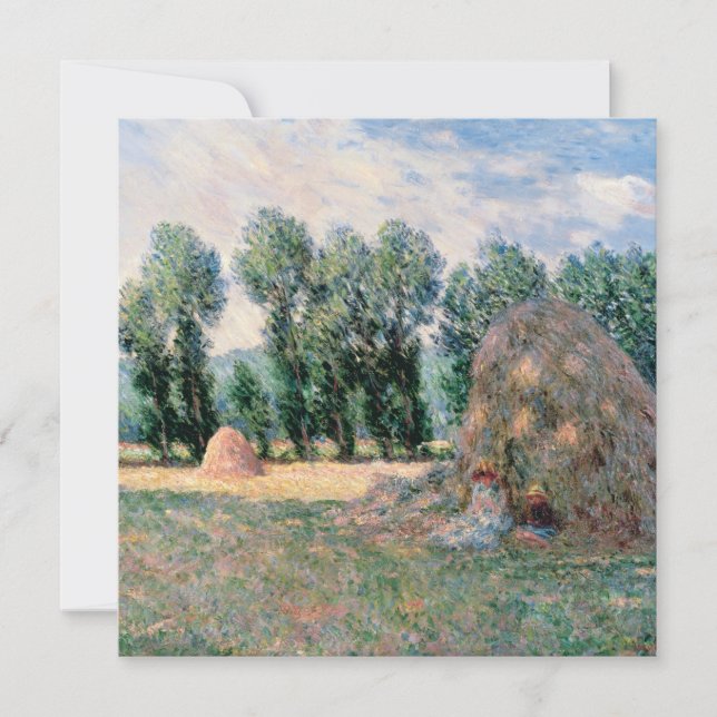 Claude Monet - Haystacks Holiday Card (Front)