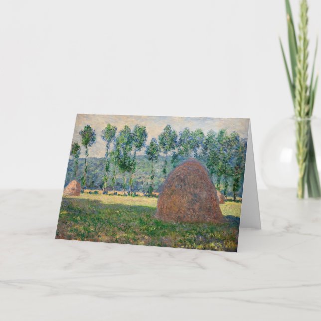 Claude Monet - Haystacks near Giverny Card (Front)