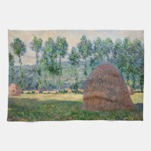 Claude Monet - Haystacks near Giverny Tea Towel