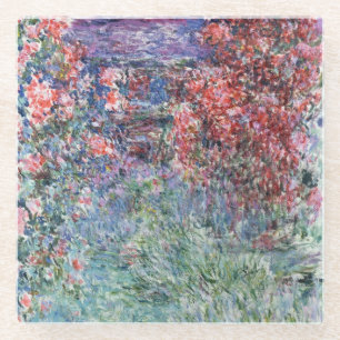 Claude Monet House at Giverny under the Roses Glass Coaster