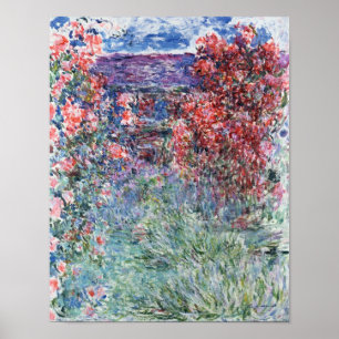 Claude Monet House at Giverny under the Roses Poster