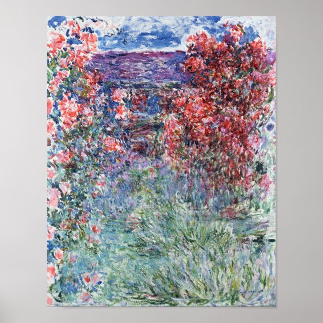 Claude Monet | House at Giverny under the Roses Poster (Front)