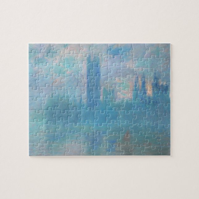 Claude Monet. Houses of Parliament London. Blue Jigsaw Puzzle (Horizontal)