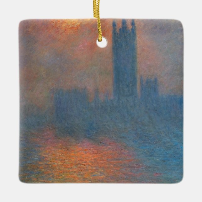 Claude Monet - Houses of Parliament London Ceramic Ornament (Front)