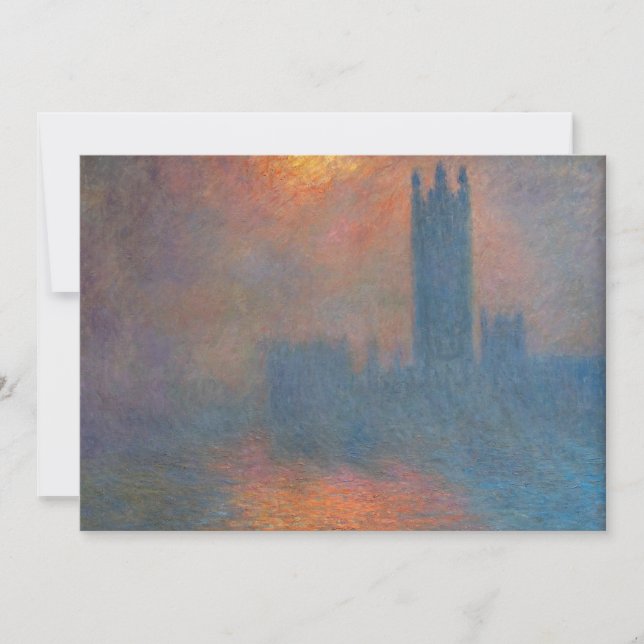 Claude Monet - Houses of Parliament London Invitation (Front)