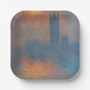 Claude Monet - Houses of Parliament London Paper Plate