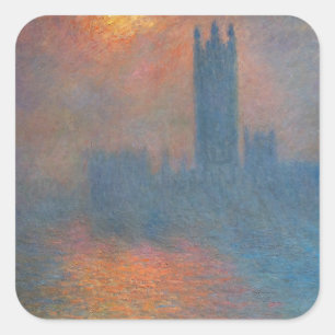 Claude Monet - Houses of Parliament London Square Sticker