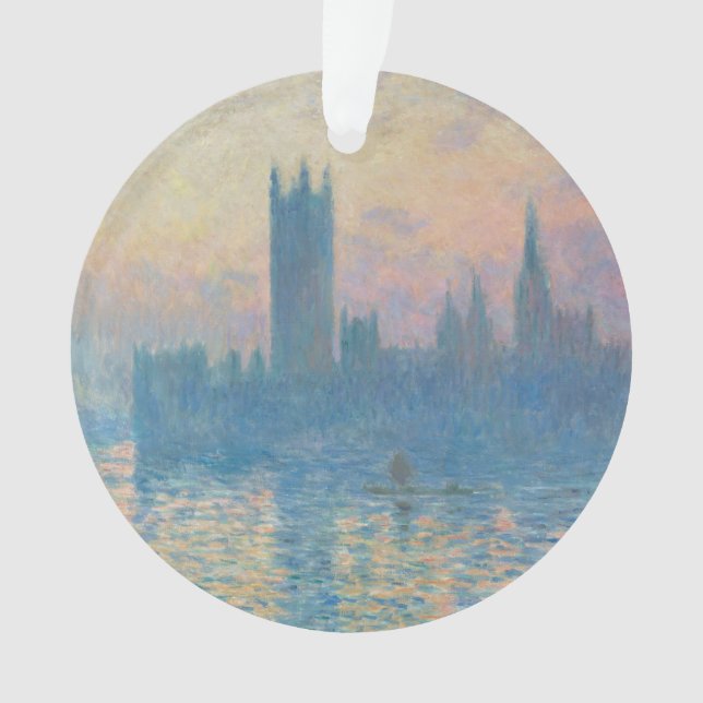 Claude Monet Houses of Parliament Sunset Ornament (Front)