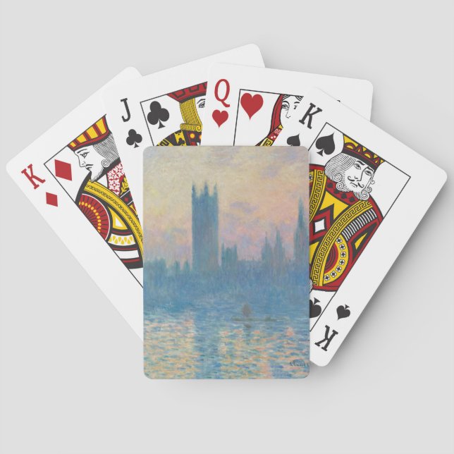 Claude Monet Houses of Parliament Sunset Playing Cards (Back)