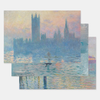 Claude Monet Houses of Parliament Sunset Wrapping Paper Sheet