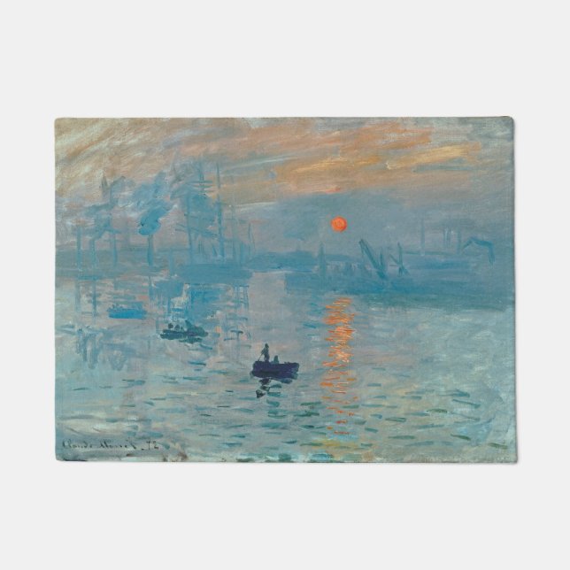CLAUDE MONET - Impression, sunrise 1872 Doormat (Front)