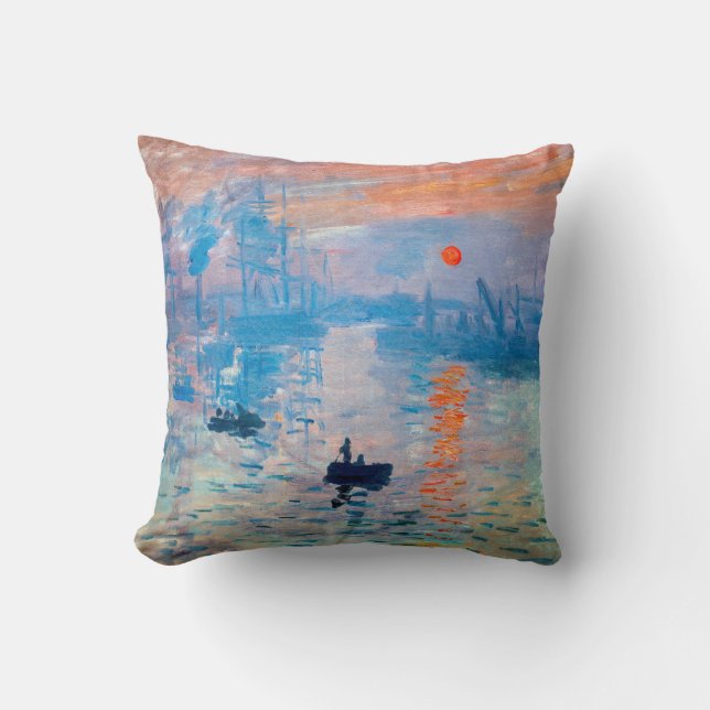 Claude Monet - Impression, Sunrise Cushion (Front)