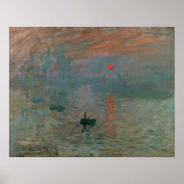 Claude Monet Impression Sunrise Fine Art Print (Front)