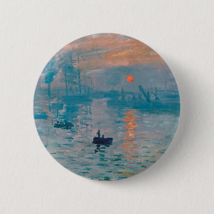 Claude Monet Impression Sunrise French 6 Cm Round Badge