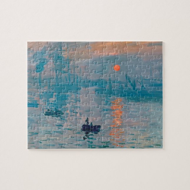 Claude Monet Impression Sunrise French Jigsaw Puzzle (Horizontal)