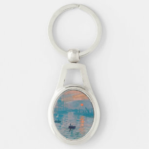 Claude Monet Impression Sunrise French Key Ring