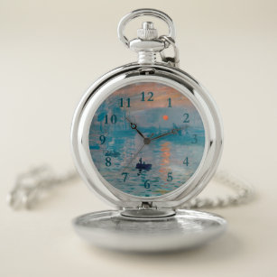 Claude Monet Impression Sunrise French Pocket Watch