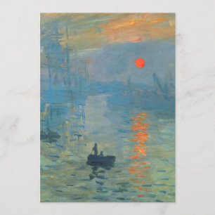 Claude Monet Impression Sunrise Invitation