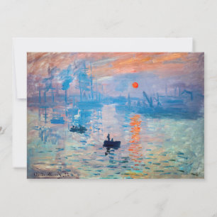 Claude Monet - Impression, Sunrise Invitation