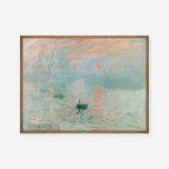 Claude Monet Impression Sunrise Painting Art Print<br><div class="desc">Claude Monet's "Impression, Sunrise" is a groundbreaking and influential artwork that gave rise to the term "Impressionism." Painted in 1872, the painting depicts the port of Le Havre at sunrise, capturing the hazy atmosphere, vibrant colours, and loose brushwork that characterise the Impressionist movement, and reflecting Monet's fascination with capturing the...</div>