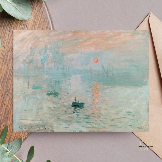 Claude Monet Impression Sunrise Painting Art Print Postcard (Creator Uploaded)