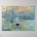 Claude Monet Impression Sunrise Poster<br><div class="desc">Claude Monet poster featuring painting titled "Impression,  Sunrise"</div>