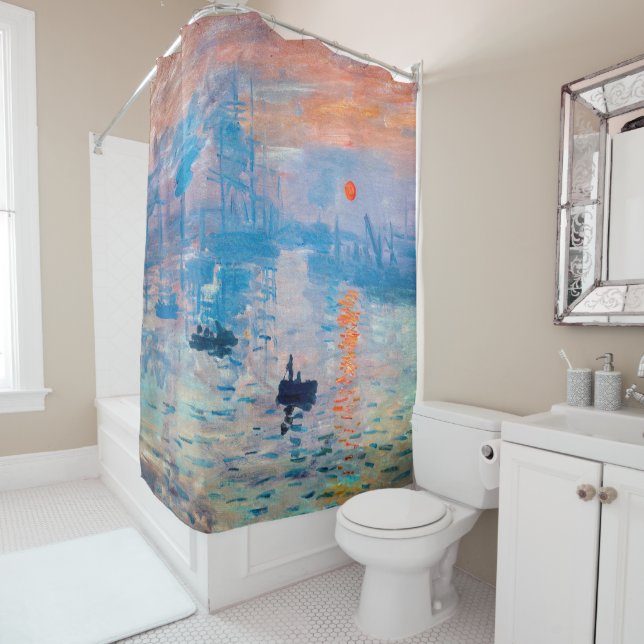 Claude Monet - Impression, Sunrise Shower Curtain (In Situ)