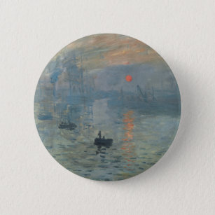 Claude Monet Impression Sunrise Soleil Levant 6 Cm Round Badge