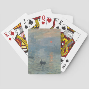 Claude Monet Impression Sunrise Soleil Levant Playing Cards