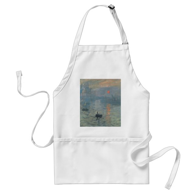 Claude Monet Impression Sunrise Soleil Levant Standard Apron (Front)