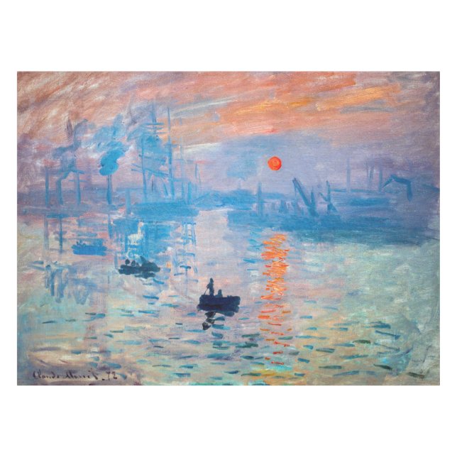 Claude Monet - Impression, Sunrise Tablecloth (Front (Horizontal))